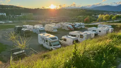 Área de autocaravanas en Gironella